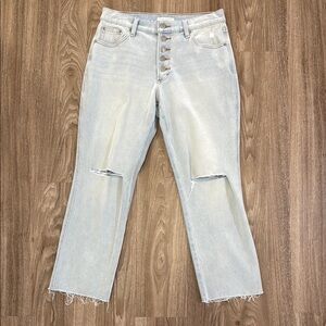 Light Blue Distressed Women's Jeans